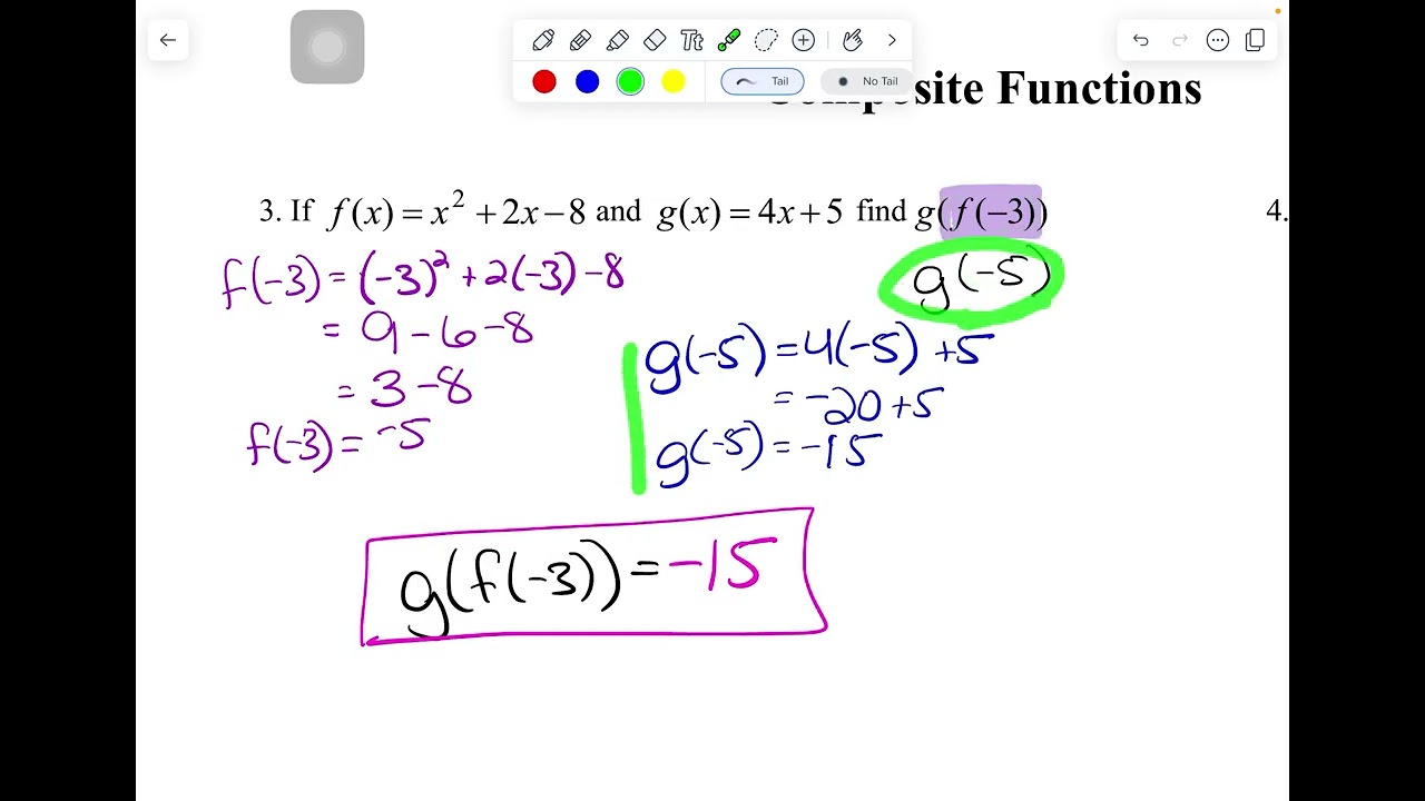 Notes 67 (Part 2) - Evaluating Composite Functions