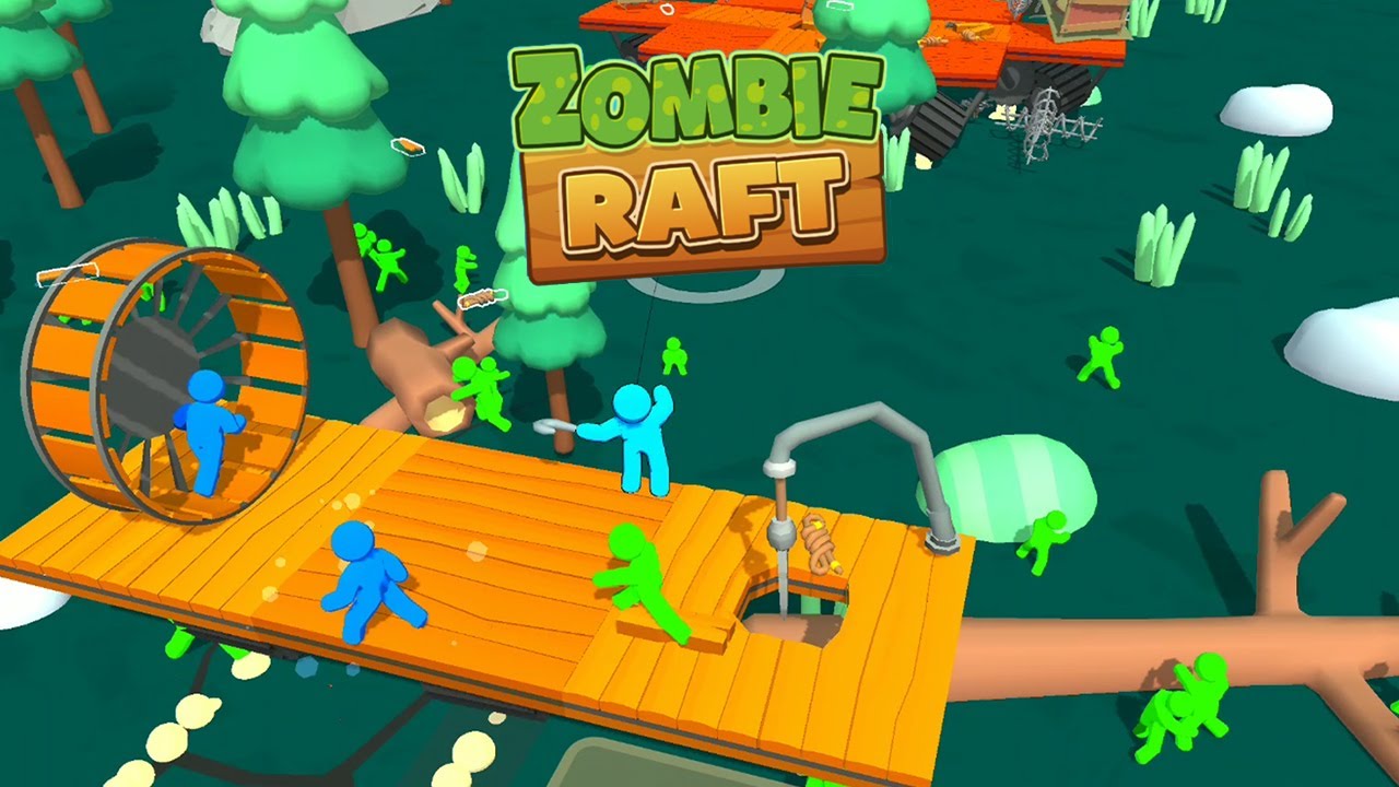 Safe Video for Kids - TENTE SOBREVIVER NO BLOCO DE MADEIRA COM 99999999  ZUMBIS EM VOLTA!! - Zombie Raft (jogos de celular) - Simple.game