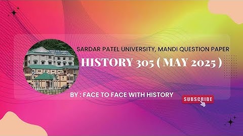 SPU, Mandi History 305 Question Paper 2025 || #questionpaper #new #trending #viralvideo #youtube ||