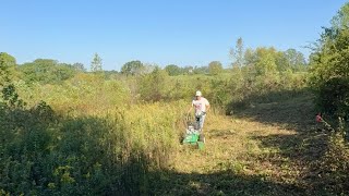 Clearing My Overgrown Hunting Spot with a Billy Goat Brush Cutter