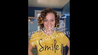 One product, Spray-N-Go Curly Girl refresh routine