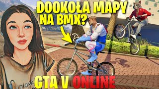 CHALLENGE NA BMX DOOKOŁA MAPY - ROWERKIEM BĘDZIE SZYBCIEJ? ►GTA V ONLINE◄ #226 /Paveł, REN screenshot 5