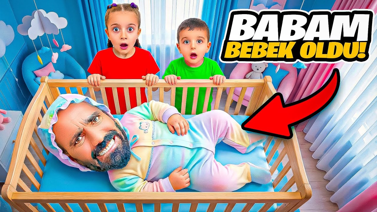 EVDE ROLLER DEĞİŞTİ POYRAZ ELİF YETİŞKİN BABASI BEBEK OLDU!!!!