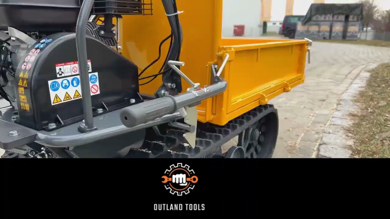 Mini Dumper tracked power barrow with drop side cargo box Lumag MD300 196cc Petrol 300KG