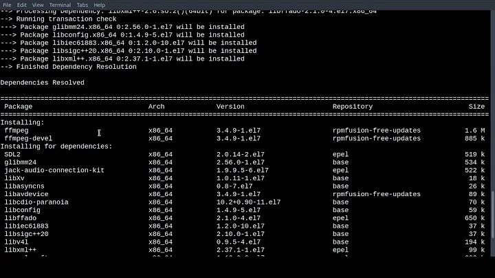 How to Install ffmpeg on Centos 7