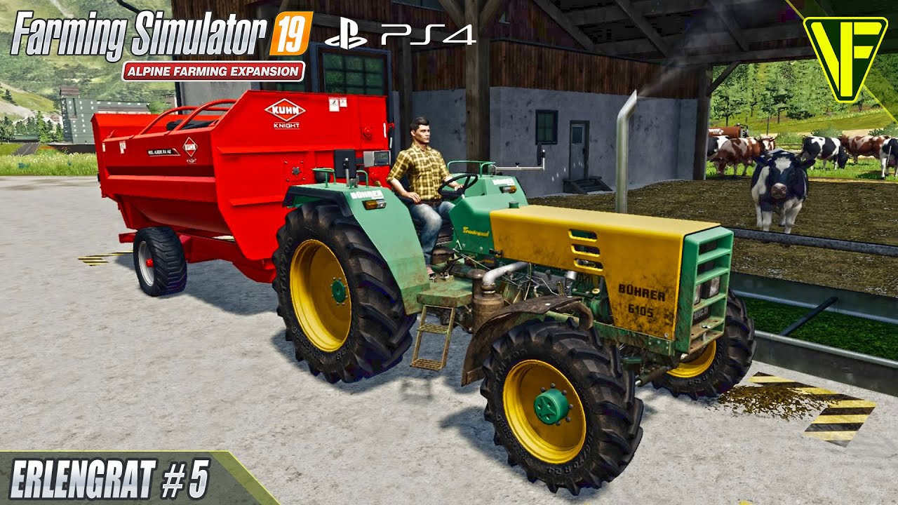Cow Feeding Erlengrat PS4 FS19 Alpine Farming Expansion YouTube