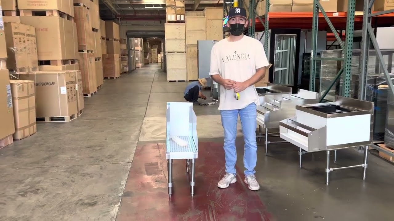 Stainless Steel Recessed Underbar Drainboard Tabco SL-GS-12 Stainless Steel Recessed Bar Drainboard