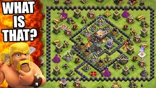 Clash Of Clans | WEIRDEST BASE EVER SEEN IN CoC "THE CUBE" 2016! | So Many Upgrades! screenshot 2