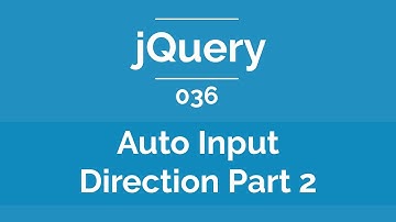 Arabic jQuery Practical Course #036 - Form - Change Input Direction Depend On Language Part 2