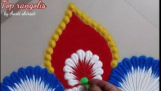 Diwali festival rangoli design by Aarti shirsat | Top rangolis