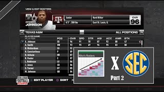 NCAA 14 2022-2023 Rosters Riko s Rosters SEC Part 2