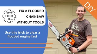 How to clear a flooded engine without tools - How to start a flooded chainsaw - Stihl chainsaw trick