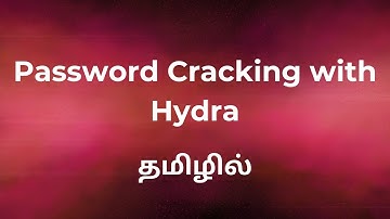 Password cracking using Hydra in Tamil