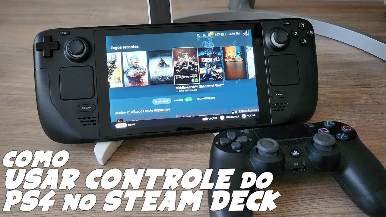 Como USAR CONTROLE do PLAYSTATION 4 PS4 no STEAM DECK - YouTube