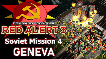 Red Alert 3 - Soviet Mission 4 Geneva - Hard Difficulty - EASY METHOD!