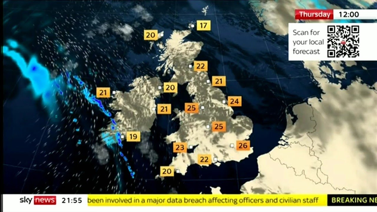Sky news weather : Next couple of days will be warmer and dryer - YouTube