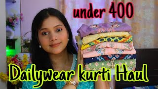 💕Huge Dailywear straight kurti Haul under 400💕Ketch officewear /college wear kurti 💕Ajio kurti Haul💕