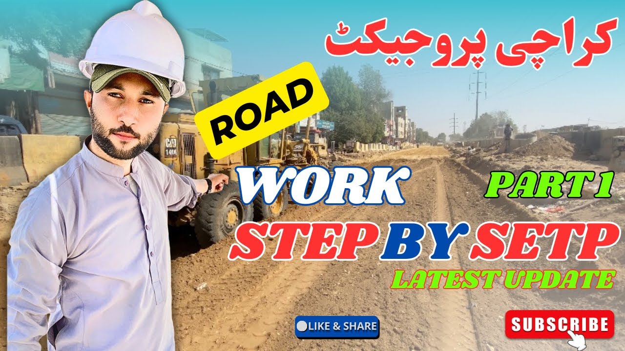 Karachi Road Project | Excavation | Grader Work | Roller Compaction
