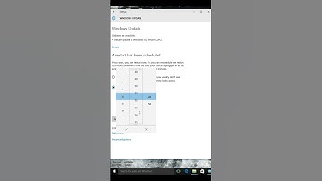 How to select a restart time in windows 10
