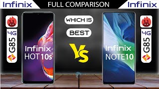 Infinix Hot 10s VS Infinix Note 10 Full Comparison Helio G85 which is Best