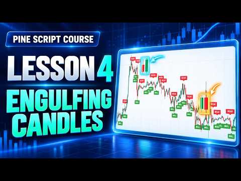 Pine Script Course (Lesson 4): Find Engulfing Candles Automatically, Beginner Friendly