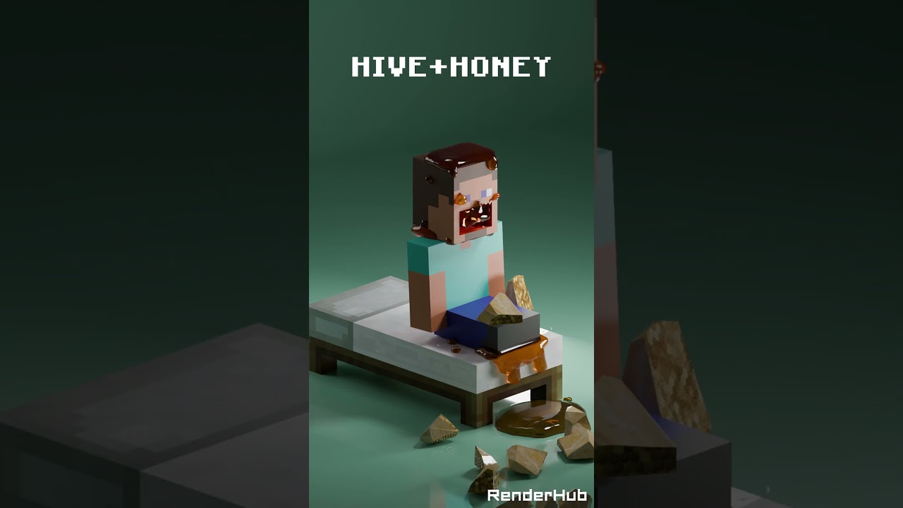 Minecraft Steve Takes on Blender Simulations 🔥💥