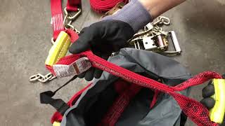8 Point Tie Down Kit Baremotion - Diamond Weave Red Tie-Downs