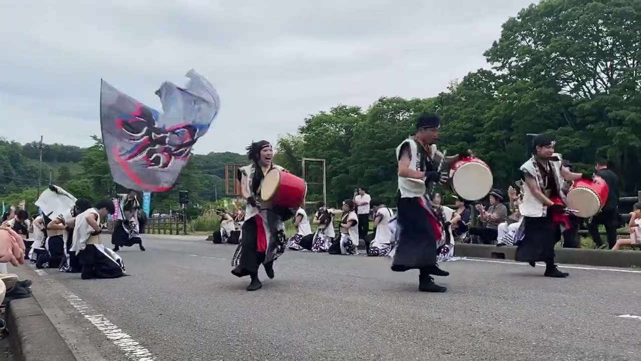 黎舞-Live-さん　2024年常陸国YOSAKOI祭り　袋田流し会場1
