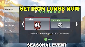 How to Unlock \ Get Iron Lungs Codm | Steady Breath Seasonal Event Cod Mobile