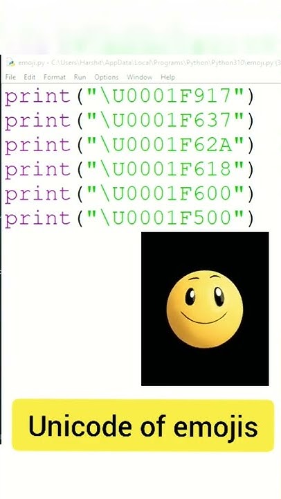 World Emoji Day 😍Let's create in python Emojis Unicode in Python Python ...