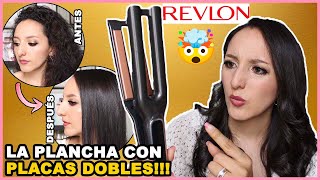 PLANCHA REVLON DE ¡4 PLACAS! | PRUEBA EN CABELLO RIZADO | Lau Kudo