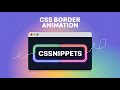 🔥 CSS Border Animation Tutorial | Create Stunning Neon Glow Effects with Pure CSS ✨ #animation