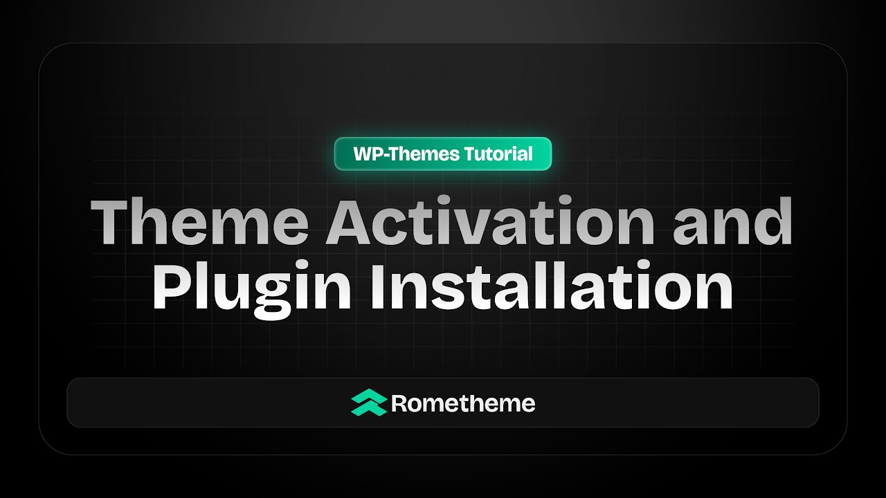 WordPress Theme Tutorial: Theme Activation & Plugin Installation ...