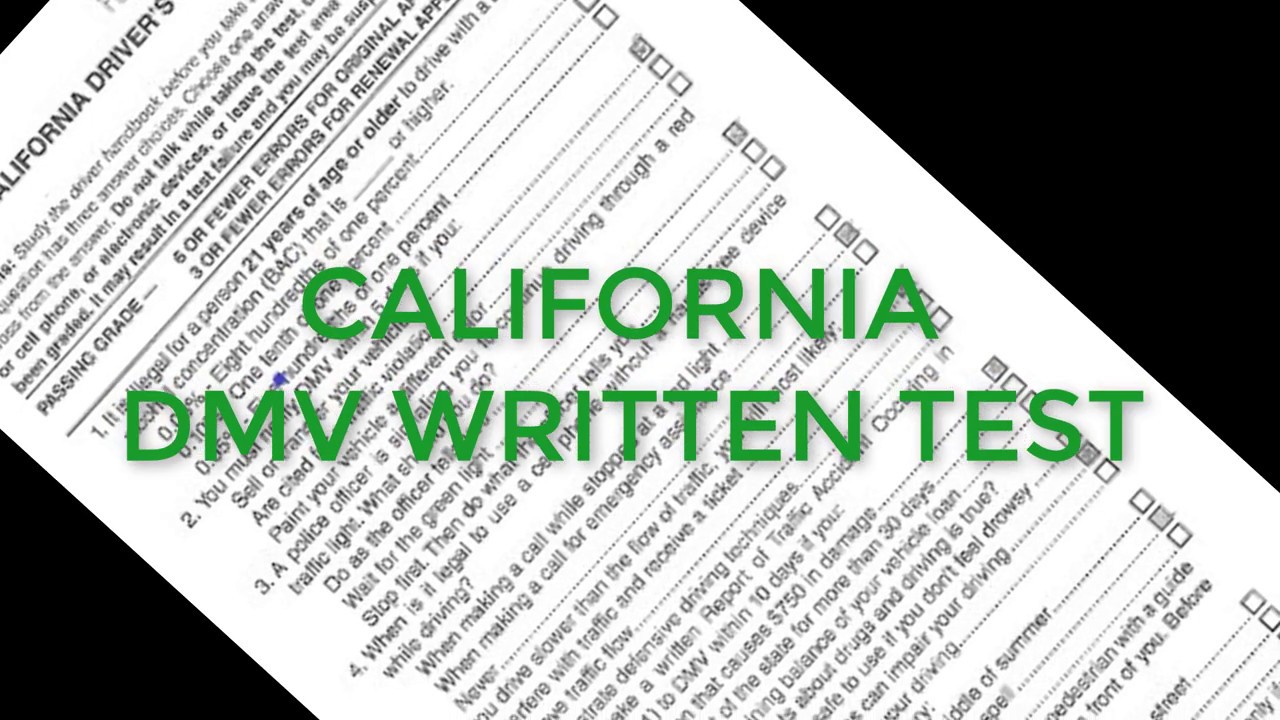 california dmv written test 2021