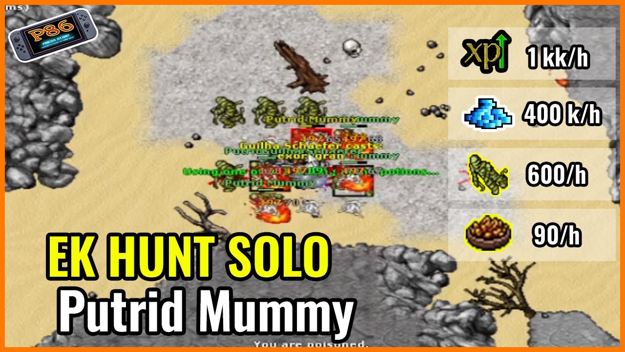 Tibia Ek TIBIA || EK HUNT SOLO #5 || PUTRID MUMMY || BESTIÁRIO || ITEM DE ...