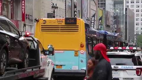 2017 Novabus LFSA #5449 on the M34 Select Bus Service at 34th Street and Broadway