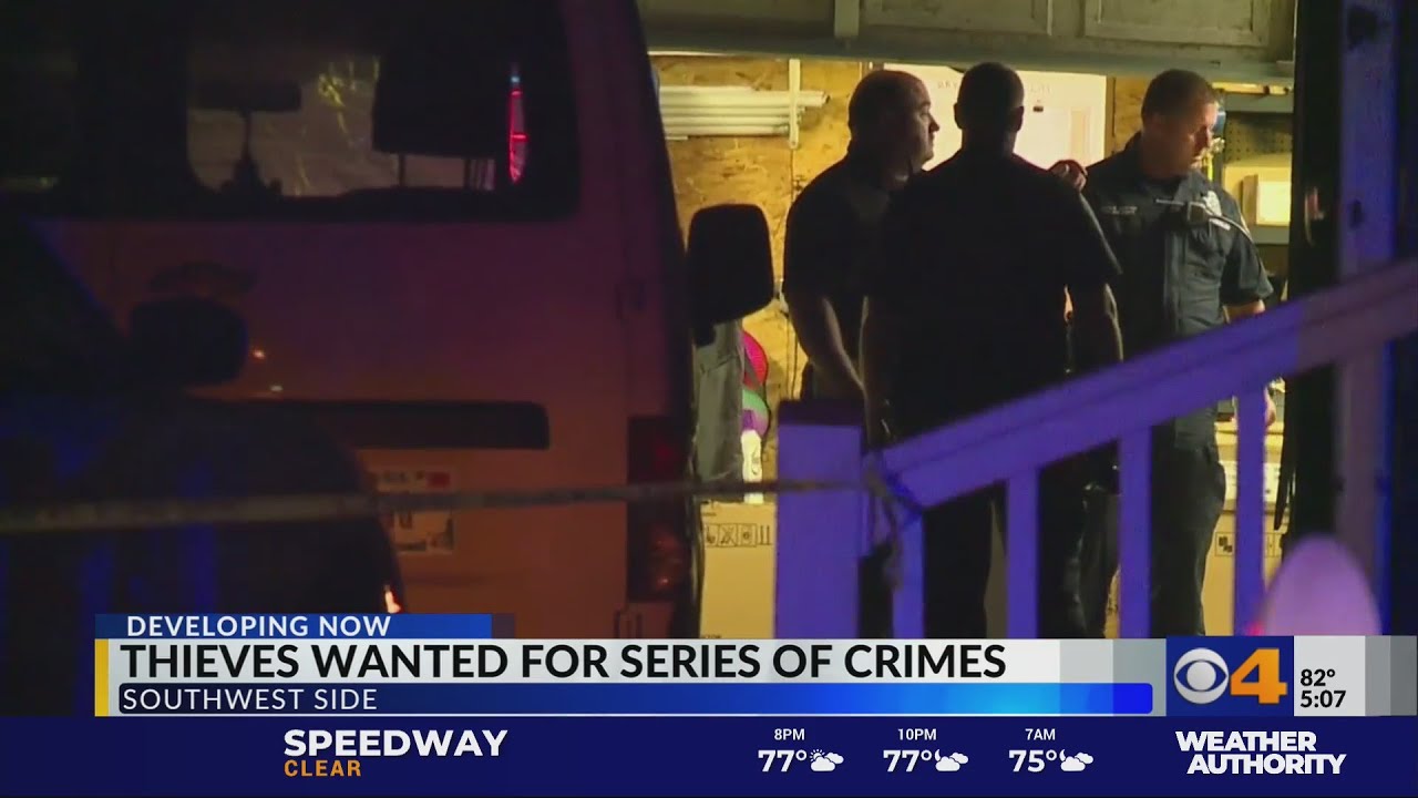 Police search for suspects in crime spree - YouTube