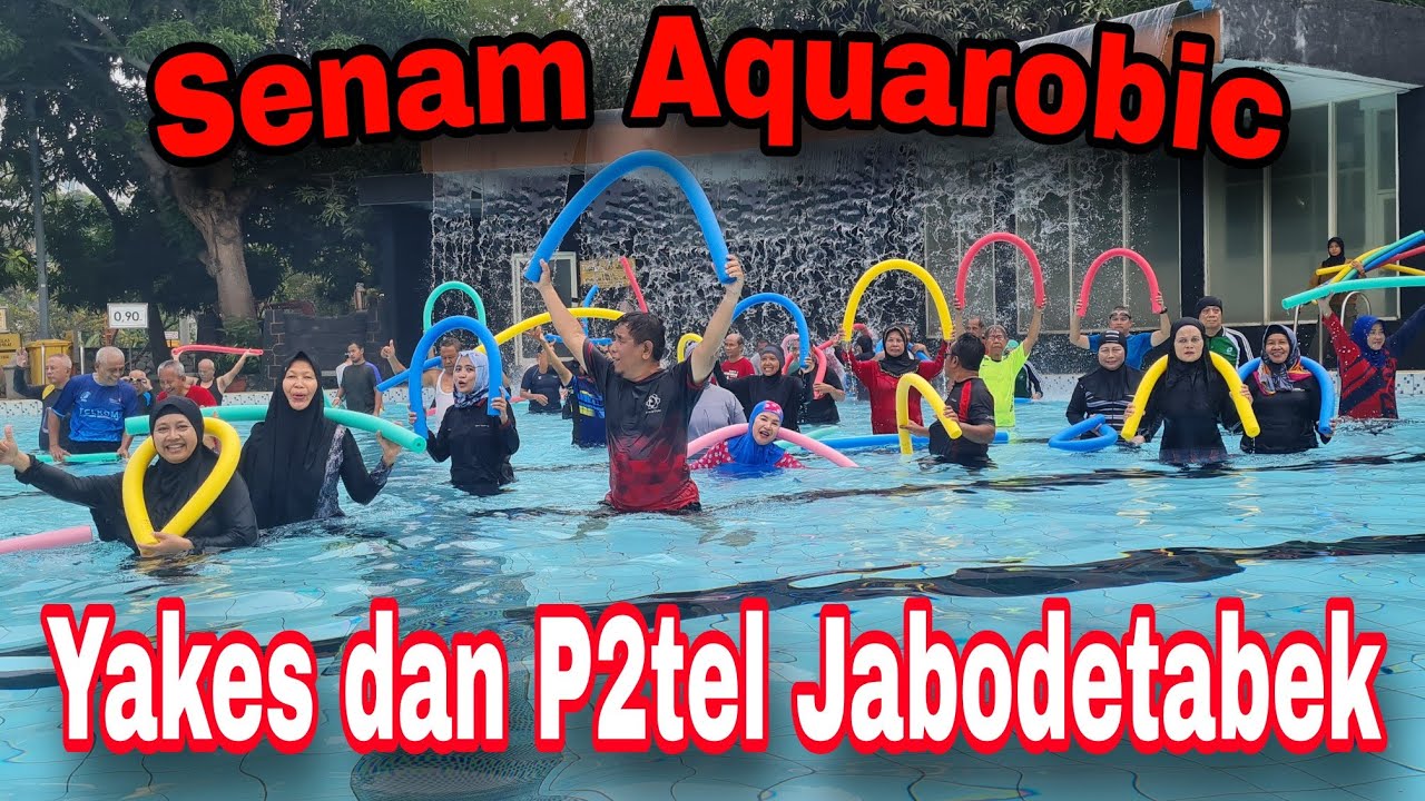 IMAM-2265. SENAM AQUAROBIC BERSAMA YAKES, SAHATY DAN PENGURUS P2TEL SEJABODETABEK DI ATLANTIC ANCOL