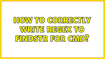 How to correctly write regex to findstr for cmd?