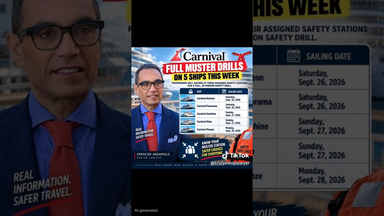 Muster Drills are back on some Carnival ships!