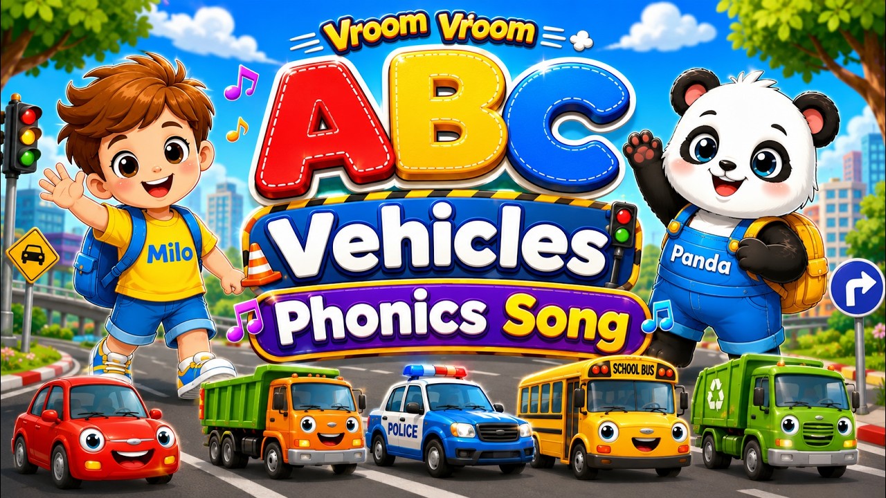 ABC Vehicles Phonics Song for Kids | A to Z Vehicle Names & Alphabet ...