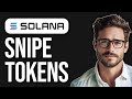 Best solana sniper bot  how to snipe solana tokens 2024