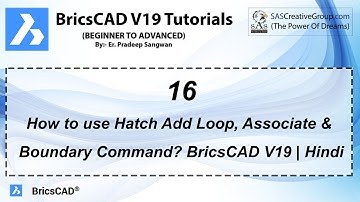 BricsCAD V19 Tutorial 16: How to use Hatch Add Loop, Associate & Boundary Command in BricsCAD