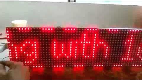 pic 16f877a with P10  led Matrix