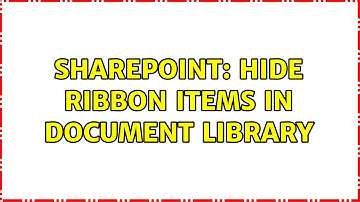 Sharepoint: Hide ribbon items in Document Library