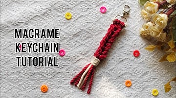 Boho Macrame Keychain Tutorial | Macrame Bag Charm | DIY Keychain | Step by Step for Beginners