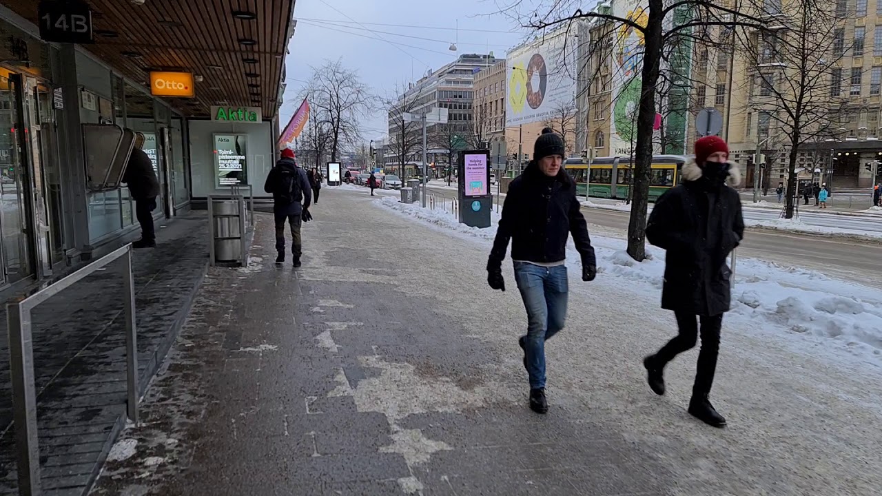 Helsinki Finland Mannerheimintie walk (Feb 9th 2021)