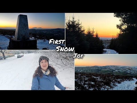 First Snow ❄️ in Preston, Lancashire - commute to work, dark fell run and hike on Longridge Fell