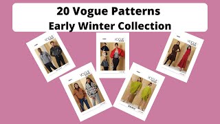 20 Vogue Sewing Patters -- Early Winter Collections (Holiday Sewing)