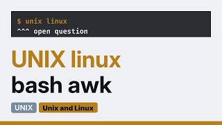 Unix & Linux: Why does `awk` fail when I put it in a bash script (2 Solutions!!)